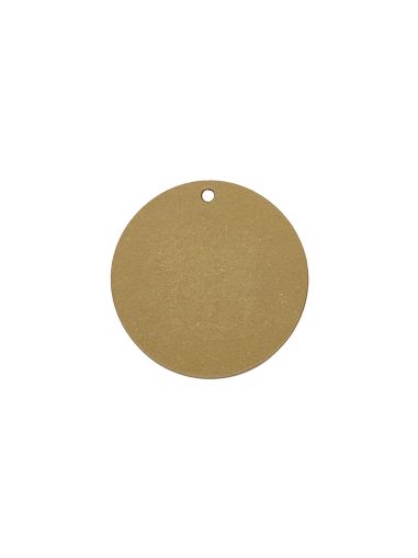 Etichete carton Kraft, forma rotund, 5 cm, set 20 bucati