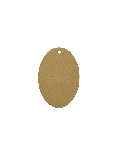 Etichete carton Kraft, forma ovala, 5.5 cm x 3.5 cm, set 20 bucati